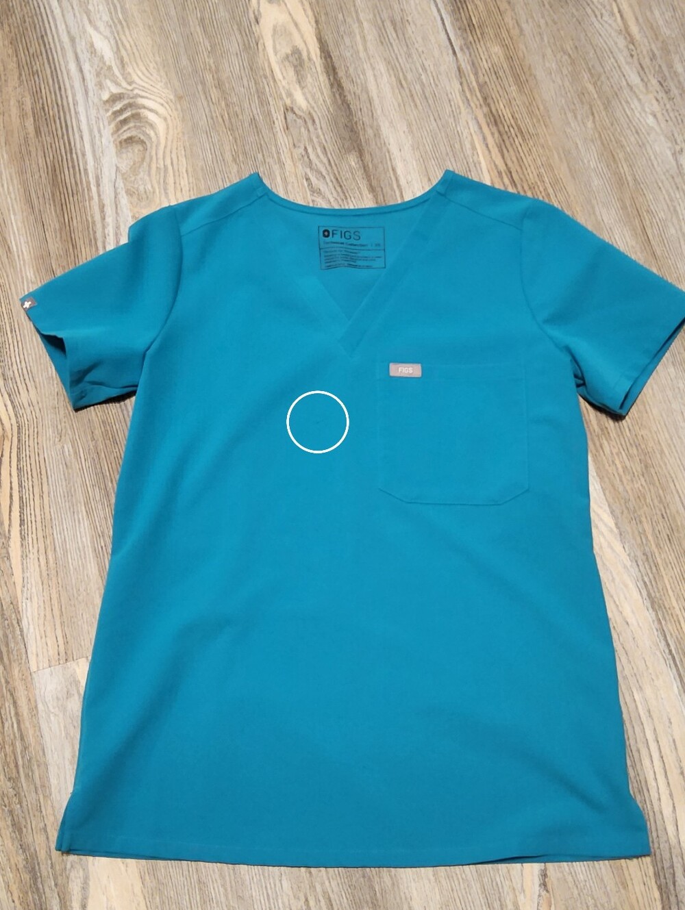 Figs Teal Medical Scrub Set - Top & Pants - Picture 6 of 7